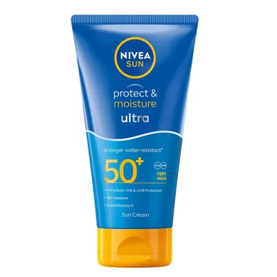 Produktbild von Nivea Sun Protect & Moisture Ultra Feuchtigkeitsspendende Sonnenlotion SPF50+, 150ml