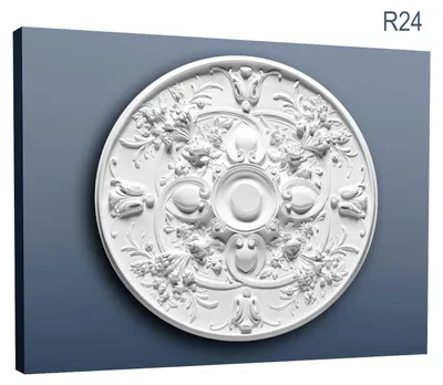 Image de Orac Decor R24 LUXXUS Rosace Décoration de plafond Elément de stuc | d 79 cm