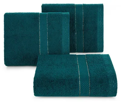 Zdjęcie produktu dla Ręcznik frotte z lśniącą bordiurą BARI 50X90 turkusowy