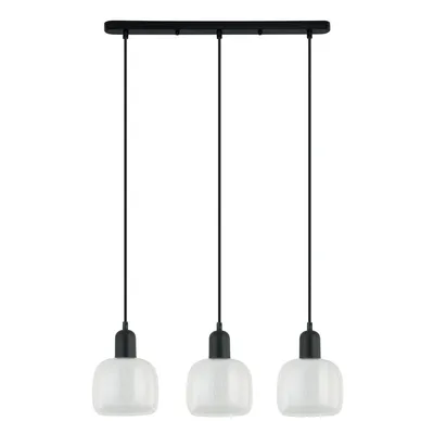 Zdjęcie produktu dla Żyrandol Italux Lamezia nowoczesny czarny PND-67594-3-BK+CL