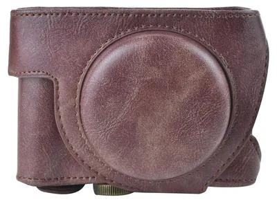 Obrázek produktu pro Solidchoice – Kožená brašna na fotoaparát Sony ZV1 v retro stylu, barva hnědá