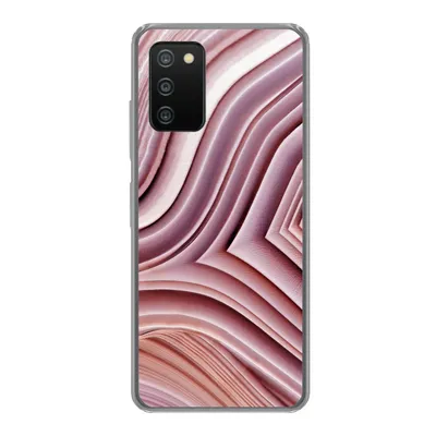 Produktbild von MuchoWow® Handyhülle Schutzhülle Hülle für Samsung Galaxy A03s Natursteine - Rosa - Großaufnahme Silikon Softcase Handy Hülle - Schutz