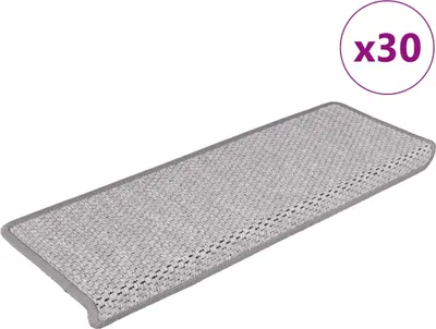 Produktbild von Stufenmatten Selbstklebend Sisal-Optik 30Stk. 65x21x4cm Platina