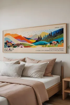 Produktbild von Wallity, Elegantes MDF Gemälde mit Rahmen aus 100% Massivholz, 33 x 70 cm