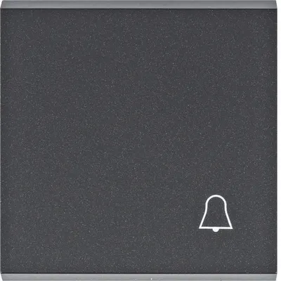 Produktbild von HAGER lumina Wippe mit symbolem „Dzwonek” schwarz WL6013