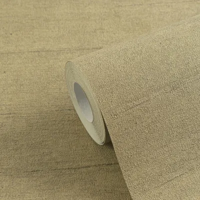 Produktbild von Strukturtapete in Leinenoptik Ocker Braun - Uni Vliestapete Naturfarben AS-Creation (KG-174708)