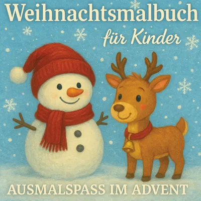 Produktbild von Weihnachtsmalbuch für Kinder - perfekter Malspaß im Advent ab 4 Jahre