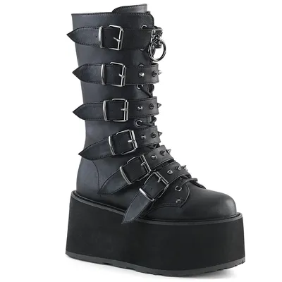 Produktbild von DAMNED-225 Damen Boots von DemoniaCult, Schwarz Matt , EU 41, US 11