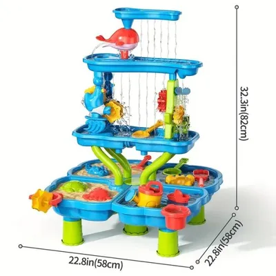 Produktbild von Wassertisch Wasserracker - Wasserspieltisch - Wasserspieltisch outdoor - Wassertisch Garten - Wasser Spieltisch - Garten Spielzeug Wasser