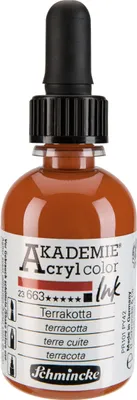 Terrakotta - 50ml Akademie Acrylcolor Ink in Pipettenflasche Schmincke 23 663 024