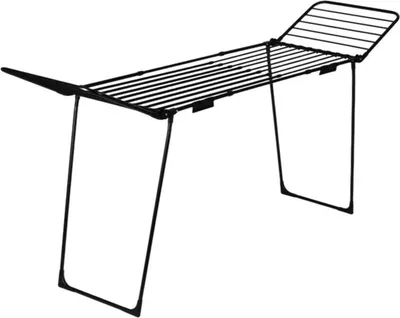 Image de Sèche-linge à linge extensible télescopique, 27 mètres, pliable, noire, ModernHome
