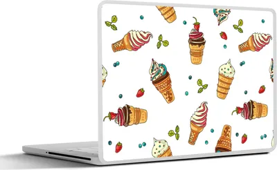 Produktbild von MuchoWow® Laptop Aufkleber Sticker Cover Muster - Sommer - Eiscreme 32.5x23.5 cm - Sticker für Laptop - Selbstklebend