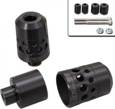 Produktbild von Daytona Lenkergewichte Hollow schwarz eloxiert