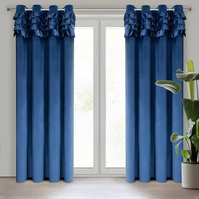 Produktbild von Vorhang ERIN dunkelblau marine140x250 cm  Ösen Ösenvorhang
