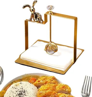 Produktbild von Serviettenhalter aus Metall für Tisch und Küche, vertikaler Servietten-Organizer für Zuhause, Abendessen und Restaurants