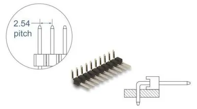 Immagine prodotto di DELOCK Stiftleiste 10 Pin, Rastermaß 2,54 mm, 1-reihig 5 St.