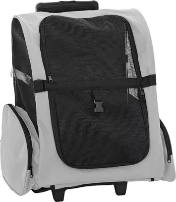 Obrázek produktu pro Vozík pro domácí mazlíčky 3 v 1 šedý 48 x 32 x (57-106) cm oxfordská látka