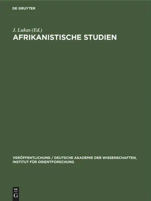 Produktbild von Afrikanistische Studien