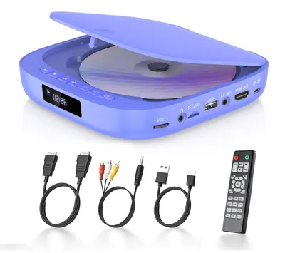 Productafbeelding van Mini-dvd-speler, 1080p, regiovrij, met HDMI/RCA-kabel en afstandsbediening