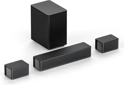 Image de Système de sonorisation - Ensemble barre de son 5.1 - 320W - Sans fil - Avec caisson de basses et enceintes arrière - Noir