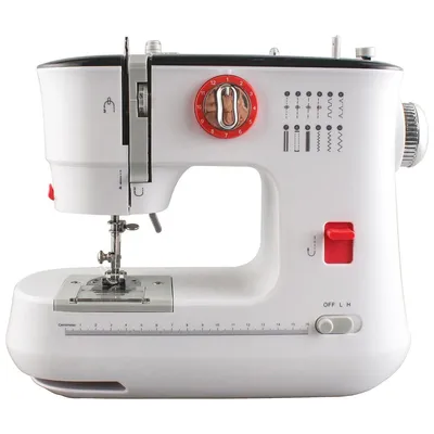 Produktbild von Nähmaschine, tragbare Nähmaschine für Anfänger mit 12 eingebauten Stichen & Rückwärtsnähen, mit Fußpedal & Nähset