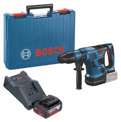 Zdjęcie produktu dla Bosch GBH 18V-36 C Professional – akumulatorowa wiertarko-wibratorka 18 V, 7 J, SDS max, bezszczotkowa + 1 akumulator 4,0 Ah + ładowarka + walizka