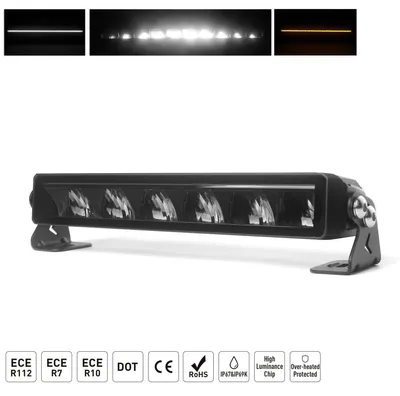 Obrázek produktu pro 34,5 cm / 14 palců, 12 V–24 V, vysoce kvalitní LED lišta / LED světelná lišta, LED světlomet s bílým a oranžovým obrysovým světlem (
