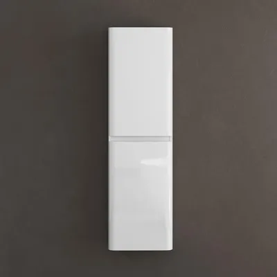 Immagine prodotto di doporro Armadio Colonna Bagno 35x20x120cm, Mobile Bagno Alto Multiuso con 2 Ante e 4 Vani, Bianco, Lucca