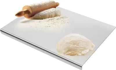 Produktbild von Edelstahl Schneidebrett 40x30 cm, mit Arbeitsplattenkante, für Fleisch und Gemüse