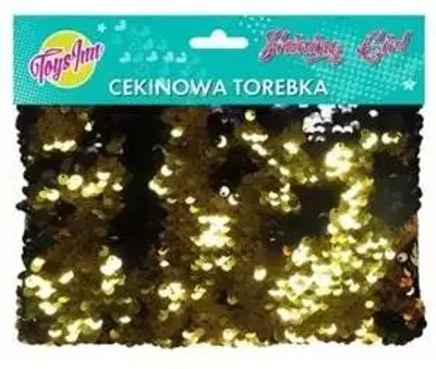 Zdjęcie produktu dla Torebka cekinowa złoto-czarna