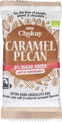 Productafbeelding van Chokay Chocolate-Bar Dark Caramel Pecan (70 gr)