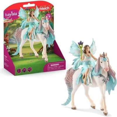 Immagine prodotto di Eyela Fairy Figurine Set with Princess Unicorn Toy - Flying Princess with Unicorn Figurine and Magic Wand -