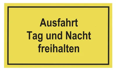 Produktbild von Conmetall Hinweisschild Ausfahrt Tag und Nacht freihalten 40 x 25 cm