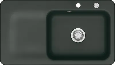 Produktbild von KeraDomo Spüle JUNA 90 in EIBE - Becken rechts mit Excenterbedienung / Systemceram / Keramikspüle