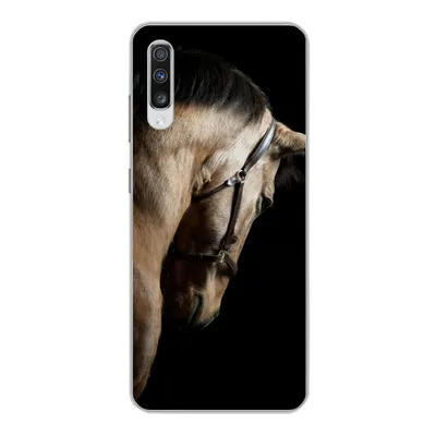 Produktbild von MuchoWow® Handyhülle Schutzhülle Hülle für Samsung Galaxy A70 Pferde - Halfter - Schwarz Silikon Softcase Handy Hülle - Schutzhaube
