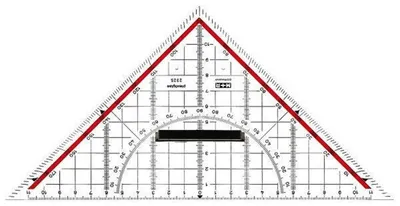 Produktbild von M+R Geodreieck Acrylglas Hypotenuse: 320 mm glasklar