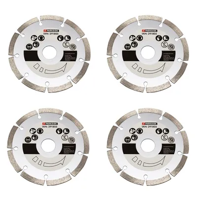 Four diamond cutting discs arranged in a grid on a white background.