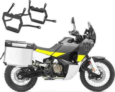 Immagine prodotto di Set valigia in alluminio 38-48L + portavaligie adatto per Husqvarna Norden 901 2