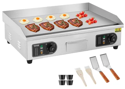 Image de Plaque de cuisson électrique - Grill - Teppanyaki - Plaque de cuisson professionnelle - Puissance : 4000W