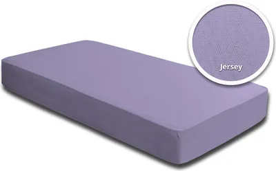 Produktbild von Spannbettlaken Babybett Kinder flieder 60x120 cm - 70x140 cm Jersey Baumwolle