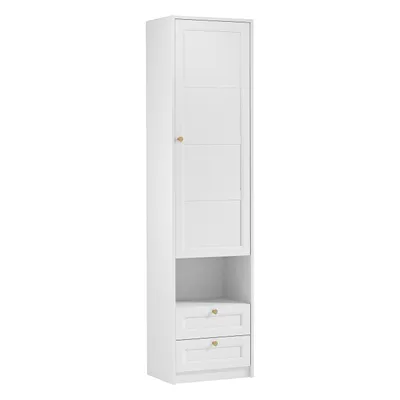 Produktbild von AX LIVING Weiß Schrank mit Schubladen Raiane S1T2S schmaler Kleiderschrank
