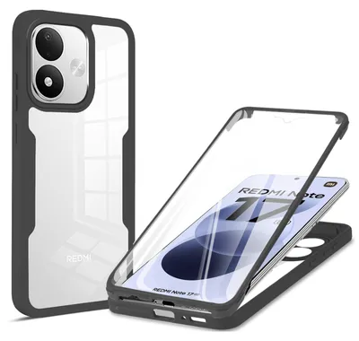 Produktbild von Betterfon 360 Grad Hülle für Xiaomi Redmi Note 17 4G / 5G Handyhülle Full Body Case mit integriertem Displayschutz Bumper Stoßfest Cover Schwarz