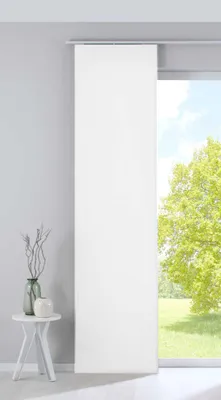 Produktbild von Verdunkelung Flächenvorhang Schiebegardine »Milano« Samt blickdicht Blackout Paneelwagen Beschwerungsstange Weiß HxB 245x60 cm 203571