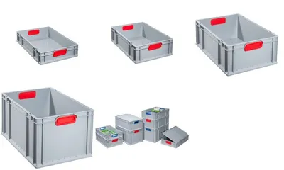Produktbild von ProfiPlus EuroBox 617,grau/rot (456745)