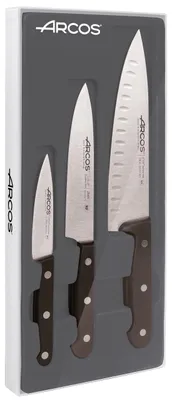 Produktbild von Arcos Messerset 3-teilig - Edelstahl Nitrum, Professionelle Küchenmesser - Ergon