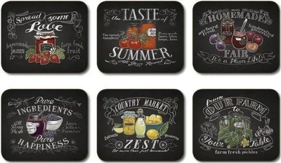 Productafbeelding van Onderzetters Set van 6 - Houten Bier Onderzetters voor Drankjes en Glazen