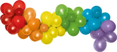 Produktbild von Ballongirlande Regenbogen 4m, inkl 60 Ballons Raumdekoration Geburtstag Party