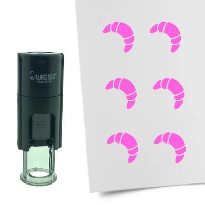 Obrázok produktu pre CombiCraft Stamp Croissant 10mm okrúhly - ružový atrament