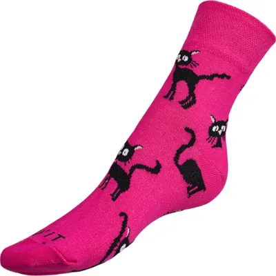 Obrázek produktu pro Ponožky Kočka magenta - 39-42 - Růžová