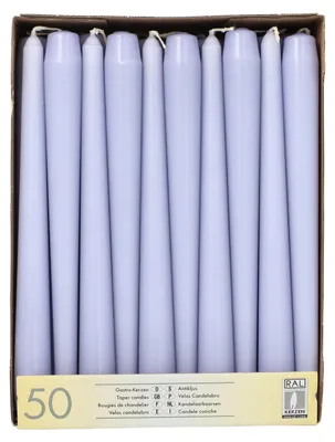 Produktbild von Conpax Kerzen Tischkerzen - 50x Stuck - lila lila - 25 cm